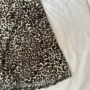 Leopard midi skirt